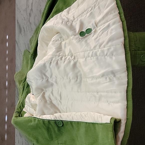 GAP 100% Cotton Corduroy Double Breasted Lined Peacoat green size S - Picture 6 of 12